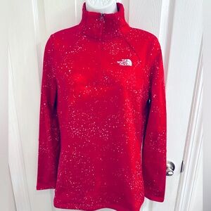 THE NORTH FACE Womens Pink Galaxy Splatter 1/4 Zip Running Top Size Medium